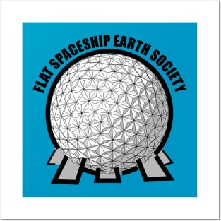 Flat Spaceship Earth Society Posters and Art